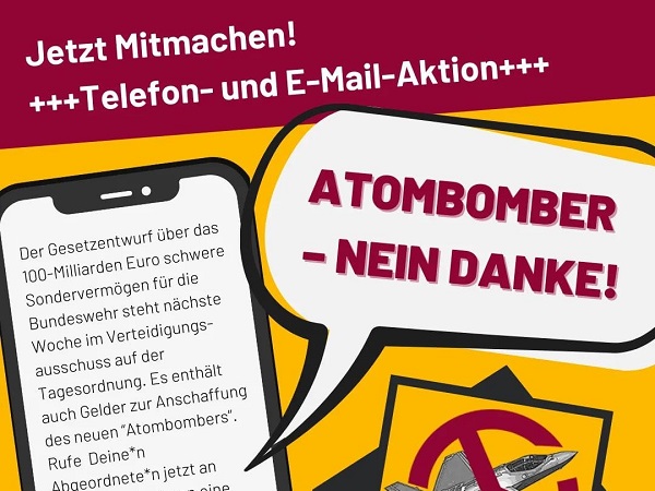 JETZT MITMACHEN Telefon- und Mailaktion mit Bundestags- abgeordneten