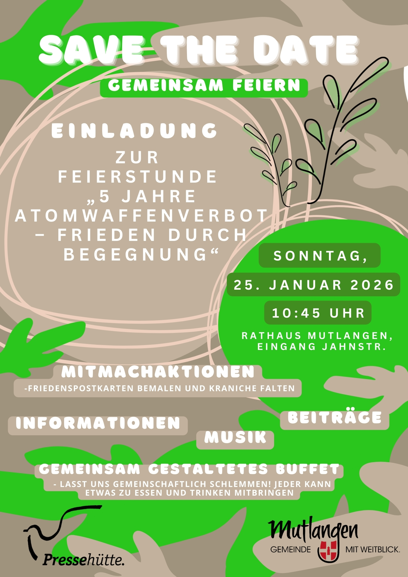 5 Jahre Atomverbotsvertrags! Wir feiern am 25. Januar im Rathaus Mutlangen!
